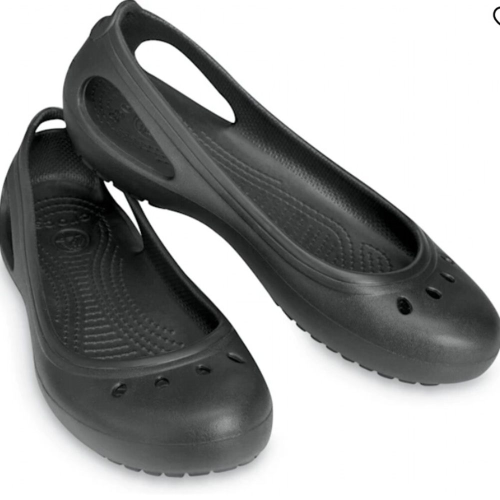 Crocs Kadee black slip-on flats womens 5
